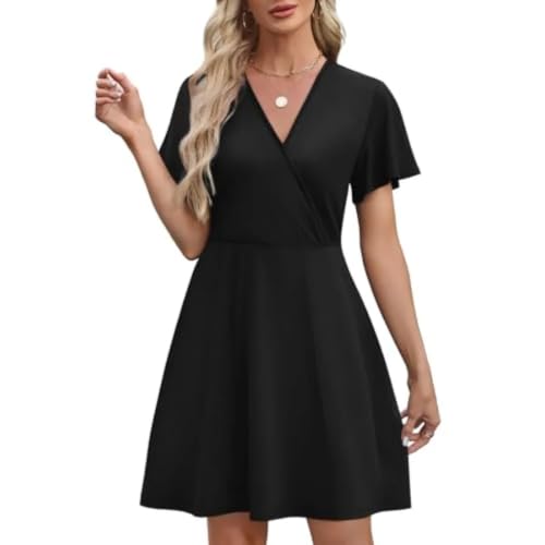 Robe d'été pour femmes au décolleté V cache-cœur, la tenue décontractée idéale pour vos vacances