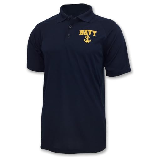 Armed Forces Gear Men's United States Navy Performance Polo - Official Licensed US Navy Shirt