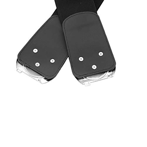 Women's Elastic Waist Belts Simple Minimalist Circular Medium Black4