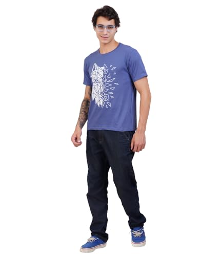 Image of Men's Super Combed Cotton Round Neck Half Sleeve T-Shirt | Soft Breathable Cotton Fabric | Stylish Comfortable Wearfor Men | Quality Regular Fit