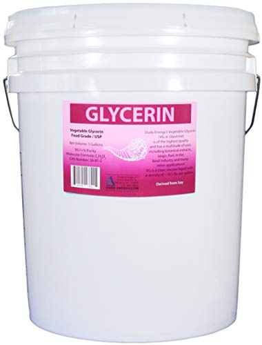 5 Gallon Pail of Glycerin USP Food Grade 99.7+% Pure Derived from Soy/Vegetable Glycerin