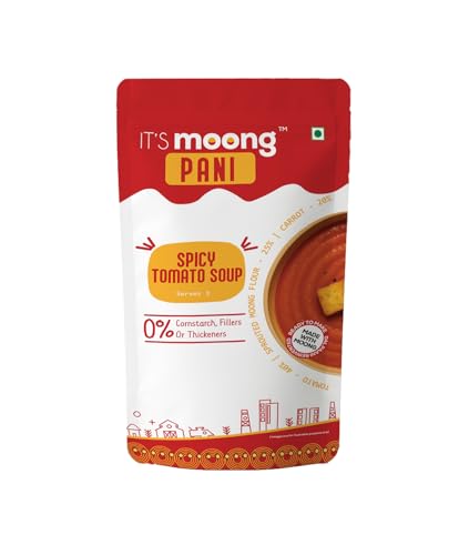 IT's Moong Pani (Soups) | Spicy Tomato | Zero Cornstarch Soups (Pack of 1) | All-Natural | Zero Fillers, Zero Preservatives, Pure Nutrition | 50gms | Easy on the gut, easy digestibility