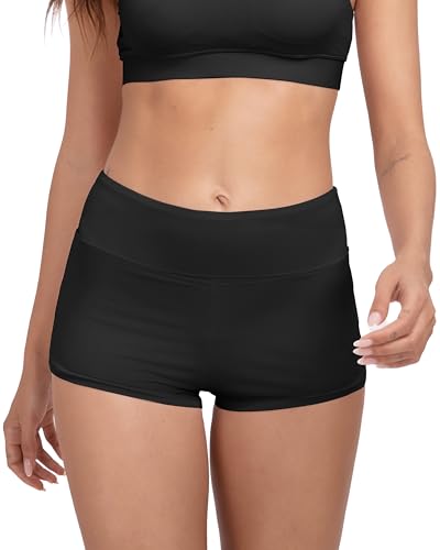 Period Swim Shorts Mid Waisted Period Swimwear Bikini Bottoms Menstrual Leakproof Swimsuit Board Bottom for Teens