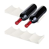 DBREAKS Flaschenregal, 2 Pcs Kühlschrank Flaschenhalter, Weinregal im europäischen Stil, Kunststoff Flaschenablage für Flaschen und Dosen, Dosenregal Organizer für Kühlschrank, Küche (Weiß)