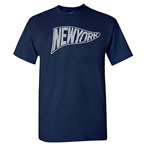 New York Pennant Flag Shirt (XL) Navy