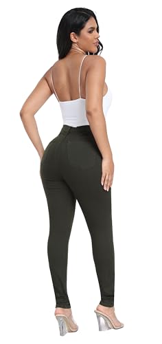 WAYRUNZ Women's Hight Waisted Stretch Skinny Jeans Denim Pants4