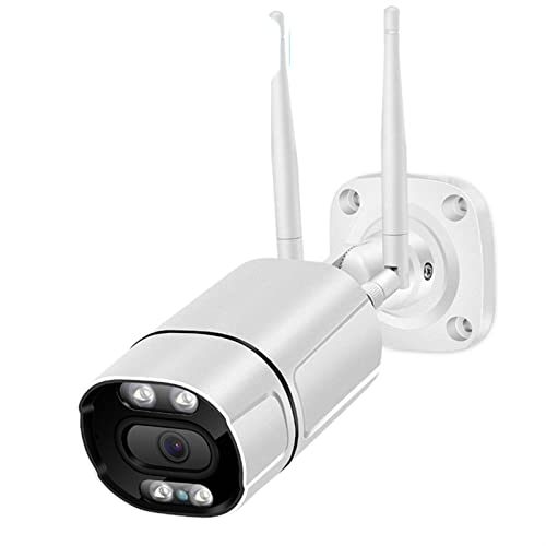 Cámara de Seguridad, Cámara IP de 5MP for Exteriores Ai Human Detect Audio cámara inalámbrica 1080P HD Color infrarrojo visión Nocturna CCTV cámara de Seguridad for el hogar(5MP Add 128G Card)