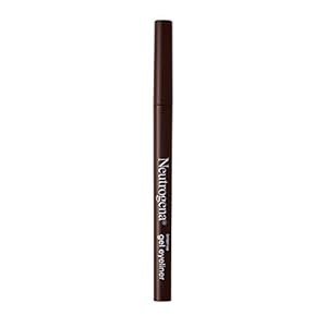 Neutrogena Intense Gel Eyeliner with Antioxidant Vitamin E, Smudge- & Water-Resistant Eyeliner Makeup for Precision Application, Dark Brown, 0.004 oz
