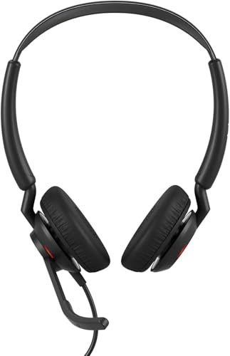 Image of Jabra Engage 50 II Stereo Wired USB Headset with Link Controller, 3-Microphone Noise Cancelling, USB-C /A Connectivity, UC Certified Professional Call Center & Office Headset.