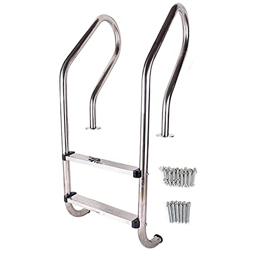 Escalera para Piscina de Acero Inoxidable 2 Peldaños Antideslizante miniatura 1