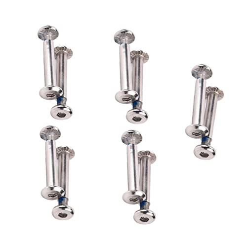 VANZACK 16pcs Metal Inline Skate Wheel Screws Stainless Steel Skate Bearings Screws Easy Install for Roller Skating Parts