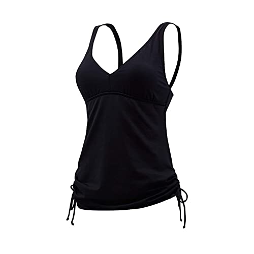TYR TVNTS7A18 Fitness Solids Womens V-Neck Tankini Black 8