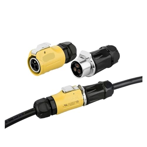Conector macho plug para cable 3 pines 20A 500V resistente miniatura 2