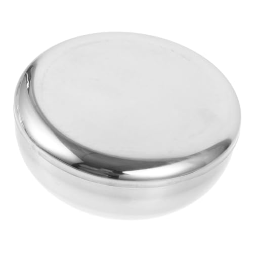 TOVINANNA Shaving Bowl Men's Shaving Soap Mug Stainless Steel Portable 52mm Height 73mm Diameter