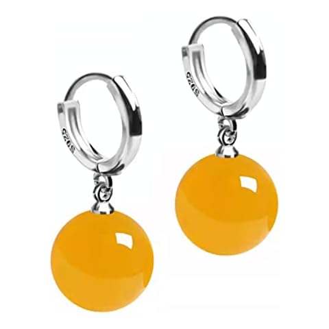 Potara Earrings for Men & Women - Carnelian Potara Dangle Earrings for Men - Potara Agate Earrings - Unisex Potara Danglers - Costume Earrings - Japanese Jewelry, Metal, Carnelian Cover