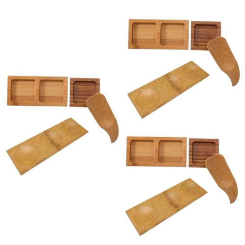 Unomor 3sets Seasoning Dish Condiment Plate Saucer Plates Snack Plate Dipping Plate Bowl Sauce Plates Dish Tableware Sauce Dish Household Saucer Spice Dishes for Cooking 4pcs*3