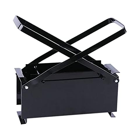 QUSKLISU Briquette Maker, Fire Brick Press Manual Paper Log Briquette Maker Eco Recycle Newspaper Fuel Block, Heavy Duty Fire Brick Press Burning Fuel Home Recycle Tool Iron Waste Paper Machine Cover