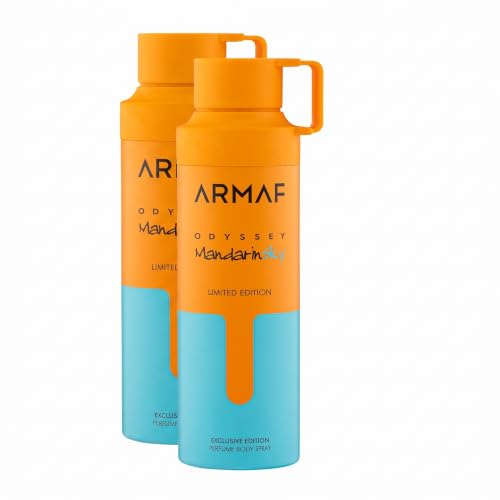 Armaf Odyssey - Mandarin Sky Limited Edition for Men - 6.8 oz Body Spray (Pack of 2)