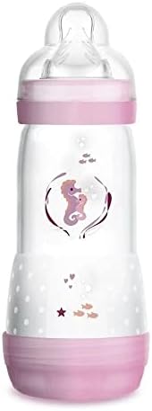 Mamadeira 320ml Easy Start Set Bico 4m+ Rosa - MAM