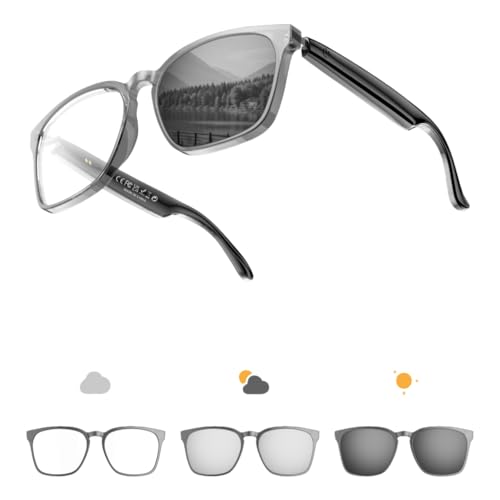 [ZMBJ] �X�}�[�g�O���X Bluetooth5.3���� �ϐF�����T���O���X UV400 & �u���[���C�g�J�b�g�Ή� ���C�����X�I�[�f�B�I���� AI�|��@�\ ���y�ʘb�\ �I�[�v���C���[�݌v �����h�� �X�|�[�c�E�h���C�u�ɍœK (10)