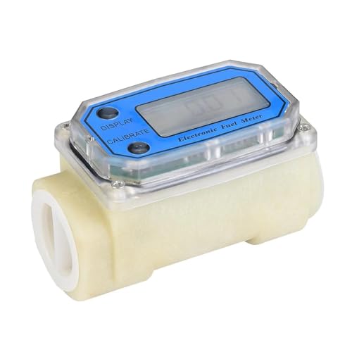 DN25 デジタルタービン電子燃料流量計防水ディーゼルガソリン流量インジケータセンサーカウンター 流れをより正確に測定(Plastic housing)