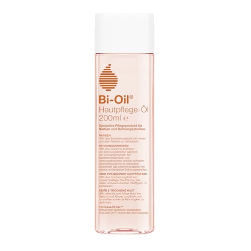 Bi-Oil Spezielles Hautpflegeöl | Hilft bei Dehnungsstreifen und Narben | Hilft bei trockener Haut und bei ungleichmäßiger Hauttönung | 200 ml