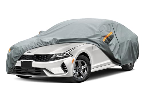 Image of Kayme Heavy Duty Car Cover Custom Fit Kia K5 (2020-2025) Waterproof All Weather for Automobiles, Full Exterior Covers Sun Rain UV Protection.（Deliver About 3-10 Days）