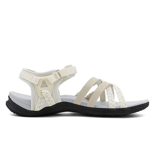 Image of UBFEN Womens Hiking Sandals Outdoor Comfortable Sport | Lightweight, Water Sandals, Adjustable Straps, Arch Support, Ideal for All-Day Wear, Beach, Vacation, Camping, Walking