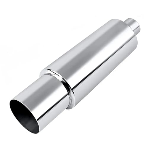 Rear Muffler Tip Stainless Steel Exhaust Muffler Tip Tail Pipe Inlet 2.5 Inch Outlet 4 Inch Burnt Type Silencer For Universal Tail Throat Pipe