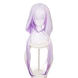 MUZIWIG Kanna Kamui Cosplay Wig with Free Wig Cap Long Purple White Mixed Gradient Anime Cosplay Wig
