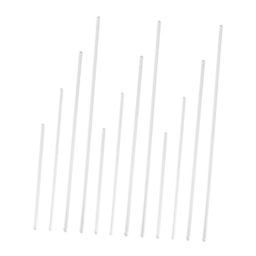 NAMOARLY 12 Pcs Transparent Stirer Drink Stir Sticks Drink Stirrer Beverages Drink Swizzle Sticks Cocktail Swizzle Sticks Stir Sticks for Cocktails Laboratory Stirring Rod Lab Stirring Rod