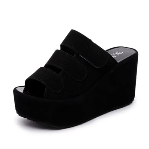 CROSSBABY Women’s Fish Mouth Open Toe Platform Wedge Sandals,Fashion Comfortable Non-Slip Slip on Lightweight Outdoor Wedges Slides Sandal Casual Shoes - Main Image
