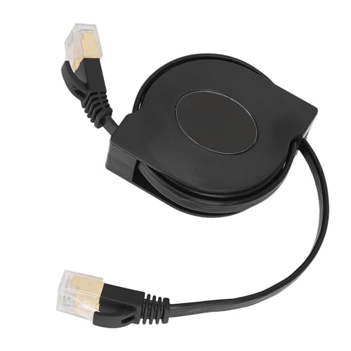 Elprico Versenkbares Cat7 -Kabel Hochgeschwindigkeit Tragbares Ethernet -Netzwerkkabel für Desktop Computer, Router, Schalter Kupfermaterial