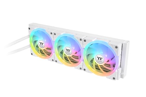 Image of Thermaltake MINECUBE 360 Ultra CPU Liquid Cooler; Intel /AMD Compatible; 3x120mm 500~2000rpm SWAFAN EX ARGB;MAGForce 2.0. 4X 3.95 TFT LCD Screens; Swappable Fan Blades; Snow; CL-W482-PL12SW-A
