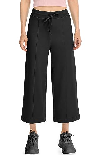Amazon.com: icyzone Women's High Waisted Fleece Lined Wide Leg