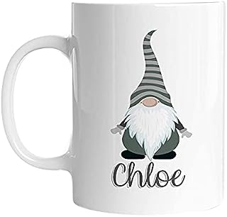 Personalised Mug with Gonk Gnome and Your Name - Perfect for Christmas, Birthday, Gift ideal for Family or Child Coffee, hot chocolate mug for Xmas eve box