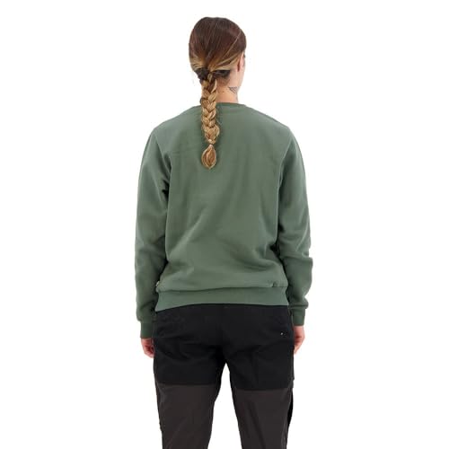 Image of Fjallraven Logo Sweater Women's Sweatshirt - Soft Fleece, Classic Crewneck, Organic Cotton Blend - Hiking, Travel