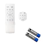 Universal-Deckenventilator-Fernbedienung Ersatz 6 Geschwindigkeit & Timing-Fernbedienung Ersatz für Deckenventilator Licht (White, 14X13cm)