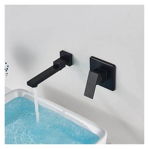Mitigeur mural double trou pour évier de salle de bain en cuivre pur et fonctionnel