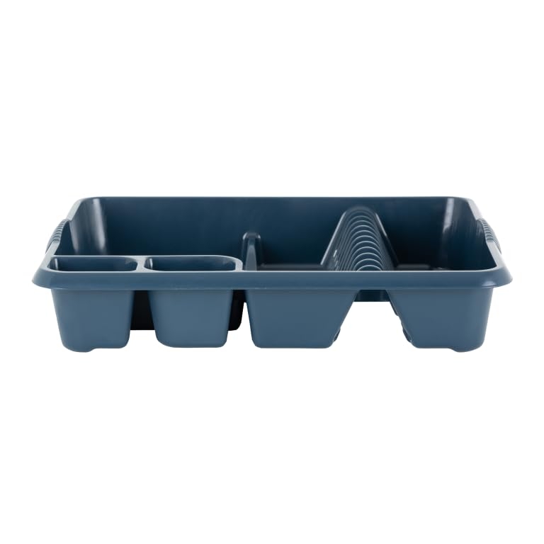 Aurora – High-Grade Large Plastic Dish Drainer and Cutlery Rack (Navy)