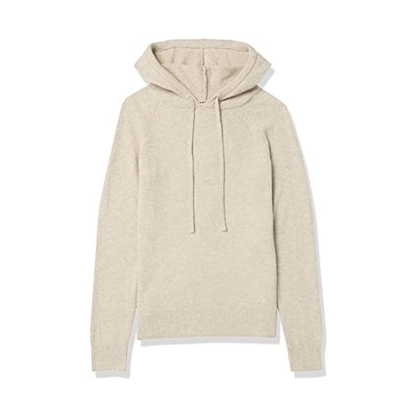 Amazon Essentials Women's Soft Touch Hooded Pullover Sweater, Beige, Large