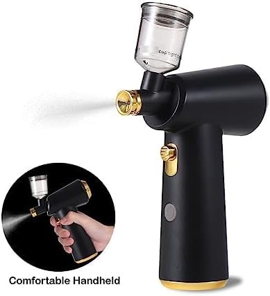 Kit de aerógrafo inalámbrico, herramienta de maquillaje y arte de uñas recargable inalámbrica, cuerpo de aluminio ligero con control preciso de gatillo para decoración de pasteles y graffiti