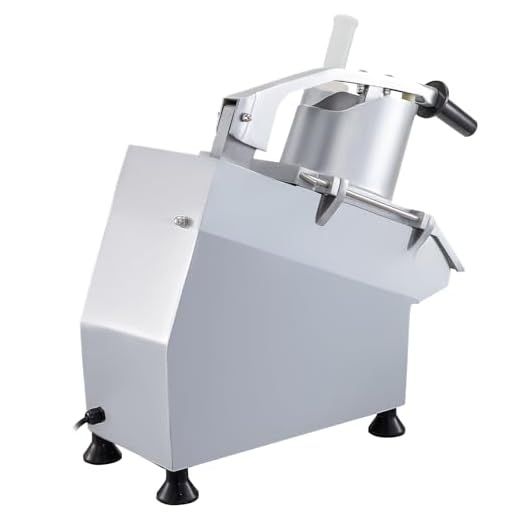 VEVOR Commercial Food Processor 2 Feeding Holes, 550W Electric Vegetable Slicer 1600 RPM, Stainless Steel Vegetable Processor Detachable 6-blades, 3mm/4mm/7mm Shred, 2mm/4mm Slice