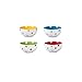 Produktbild Schalen-Set "Kunterbunt" 4 Stück, Müslischalen Dessertschalen Schüssel Suppenschüssel mit bunten Pünktchen, Steingut, ØxH 13x6 cm je 450 ml