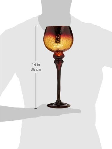 Home Essentials Mercury Chocolate Hurricanes Candle Holders, Set of 3 - Thumbnail 2