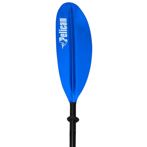 Image of Pelican- Standard Kayak Paddle - Aluminum Shaft and a Durable Polypropylene Blade - 0 /65 Blade Angle - with Drip Ring