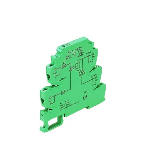 Relé de estado sólido SSR MRA-23D2 verde con conmutación silenciosa de 2 A y voltaje flexible 2