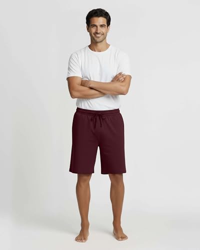 Image of 3 Pack Men's Pajama Shorts Sleep Lounge Casual PJ Comfy Cooling Pockets | Available In Big & Tall, Soft, Stretchy, Breathable, Elastic Waist, Athletic, Gym, Workout, Sweat, Summer, Night, Bottoms
