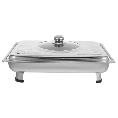 Plateau de buffet rectangulaire en acier inoxydable de service restauration