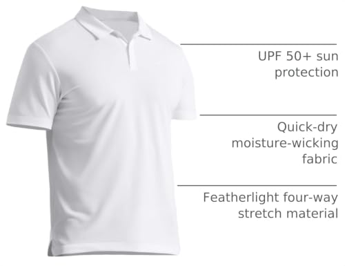 Camiseta polo para hombre Pioneer Camp, secado rápido, protección UPF 50+, manga corta, cuello clásico, para trabajo y viajes miniatura 4